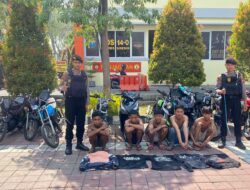 Lima Remaja Diduga Gangster Yang Bawa Sajam Berstatus Wajib Lapor